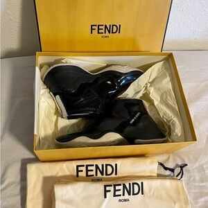 Fendi Glossy Black Sneakers